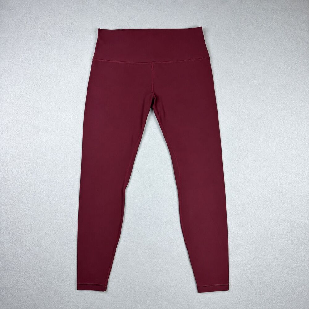 Lululemon Align Pant Nulu High Rise *Full Length 28" Leggings Womens 12 Burgundy